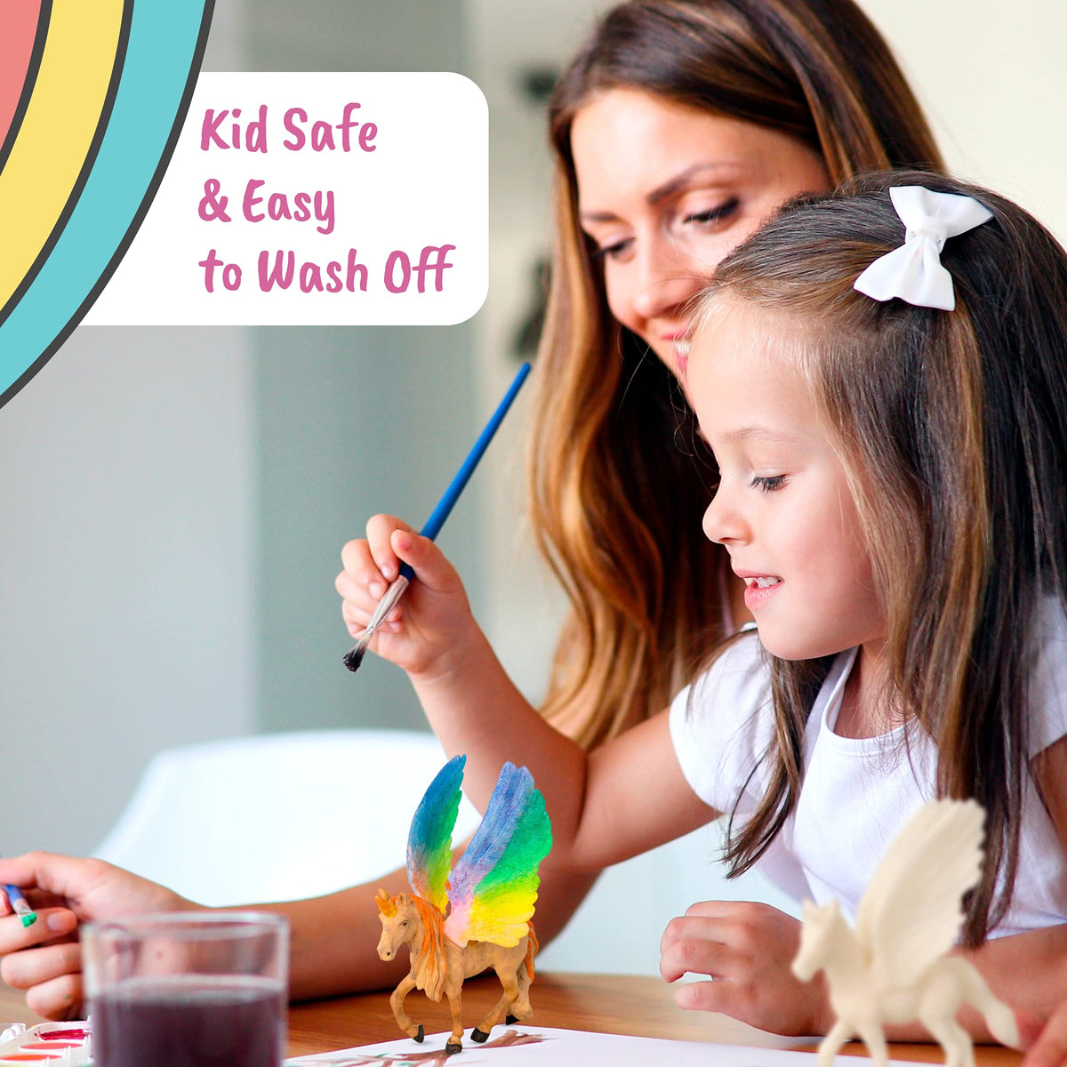 Unicorn Painting Kit for Girls - STEM Certified Unicorn Craft for Girls Ages 4-6 & up- Paint Your Own Arts and Crafts Includes 2 DIY Headbands & 8 Kids Painting Crafts for Fun Screen-Free Play