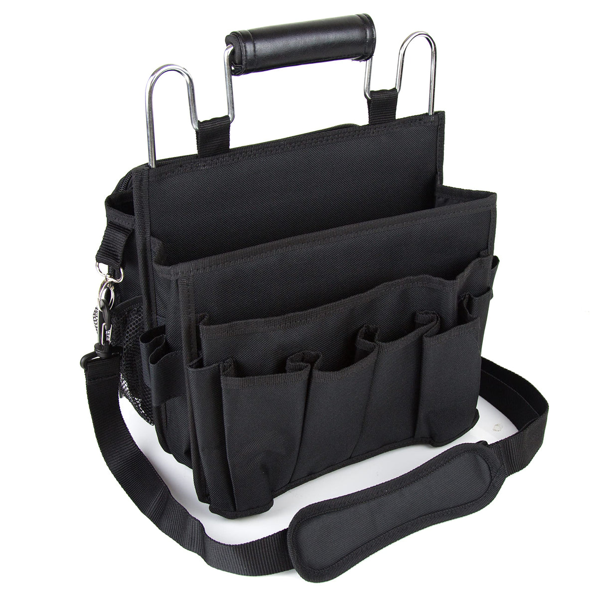 Salon Supply Co Open Hair Stylist Case – Sturdy Metal Frame Hairdresser Bag – Cosmetology Organizer for Hair Stylists – Hair Styling Tool Bag and Storage Organizer