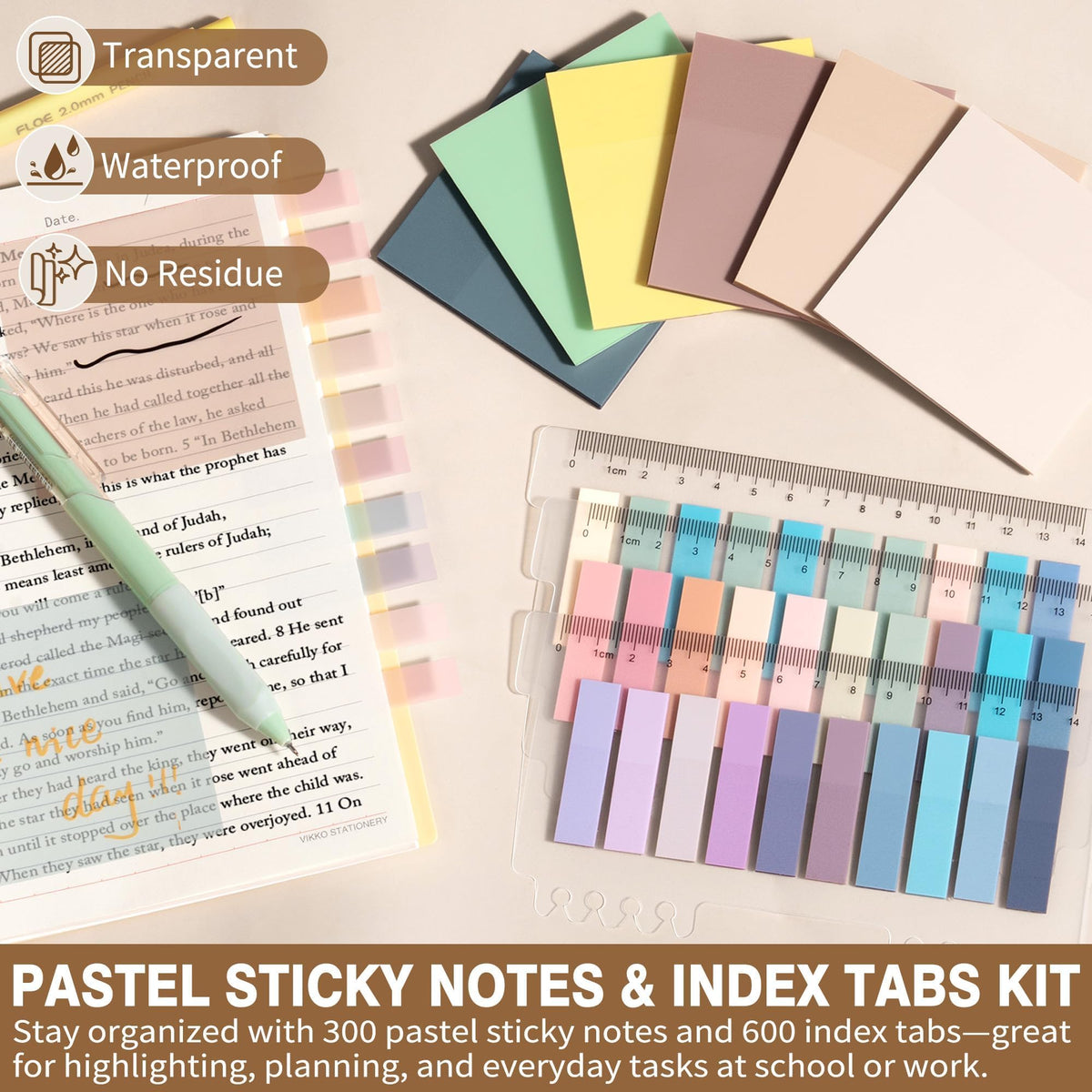 62PCS Aesthetic School Supplies with Cute Pencil Case, Pastel Highlighters Black Ink Gel Pens Mechanical Pencils Kit, Back to School Supplies College Essentials Preppy Stationary Set for Student Girls