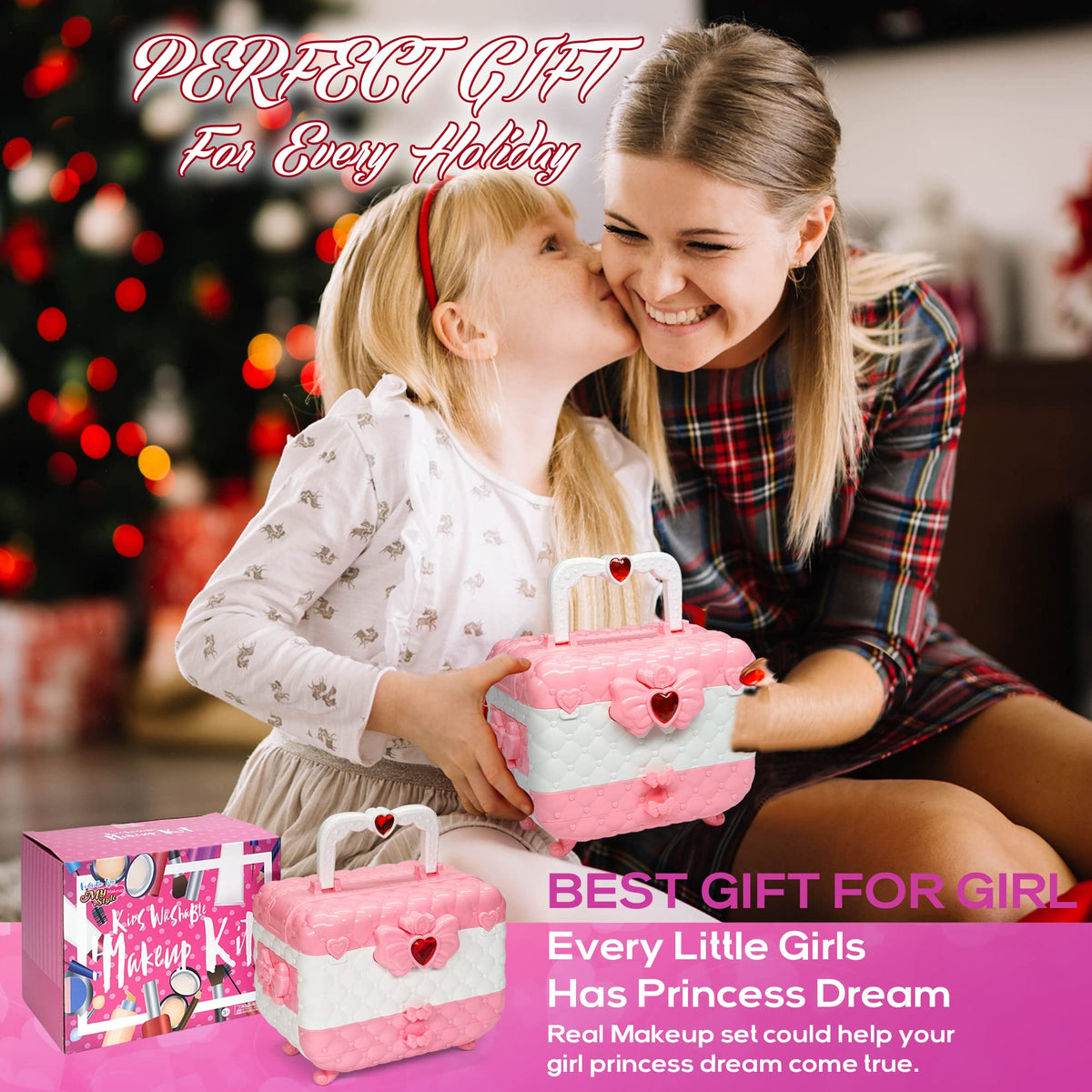 Kids Makeup Sets for Girls - Kids Makeup Sets for Girls 5-8, Maquillaje para Niñas, Play Make Up Kit, Best Toys for Little Girl,Princess Toddler Kid Stuff, Ages3456789 10 Year Old Girl Birthday Gifts