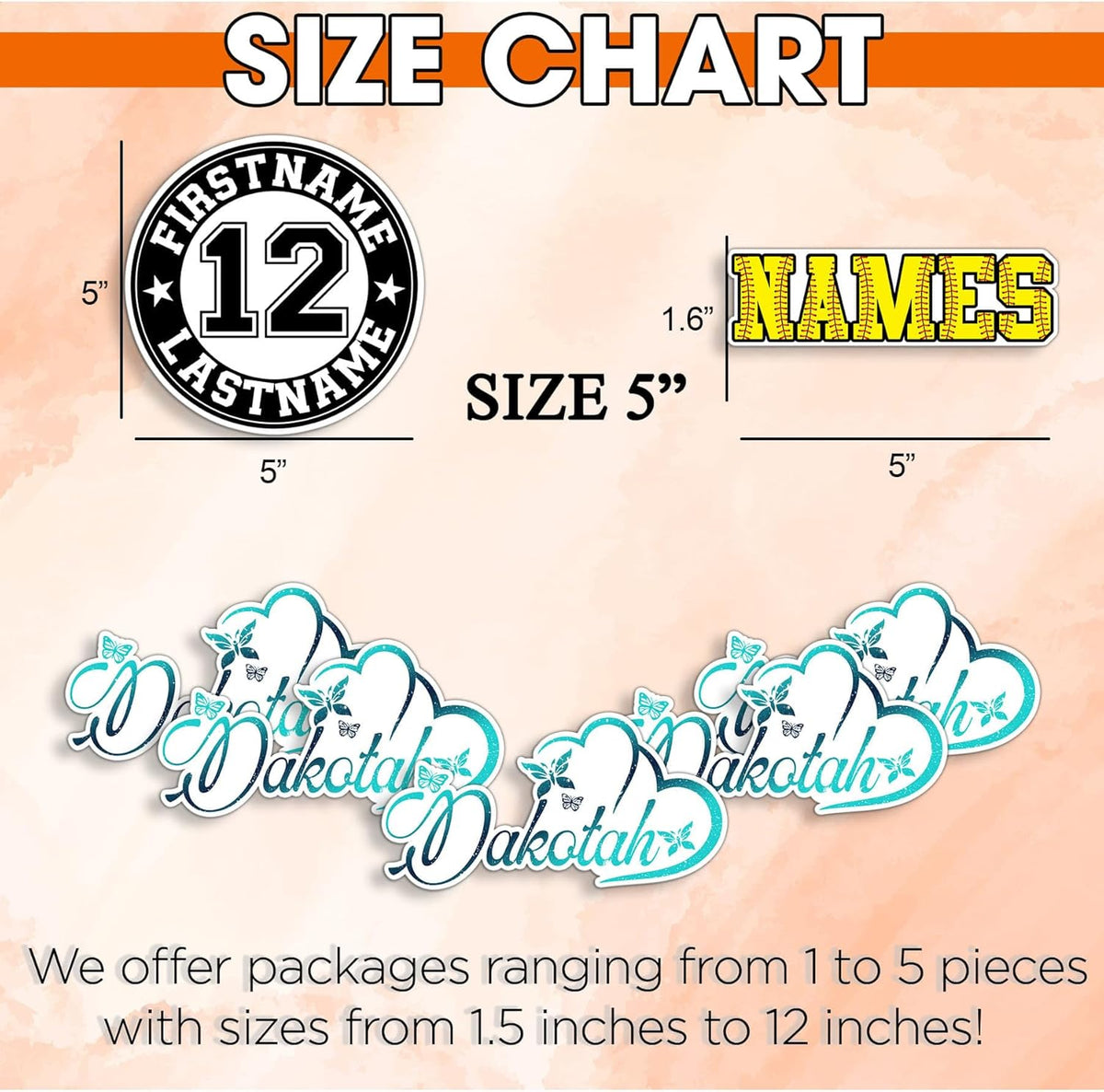 Custom Butterfly Floral Heart Name Sticker Personalized Text Flower Animal Lovers Colorful Waterproof Vinyl Sticker