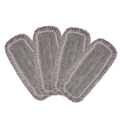 CLEANHOME Microfiber Mop Pads 4 Pieces for Floor Cleaning,Fit CLEANHOME Dust Mop: B09PBPGSJ3, Twisted Microfiber Replacement Pads