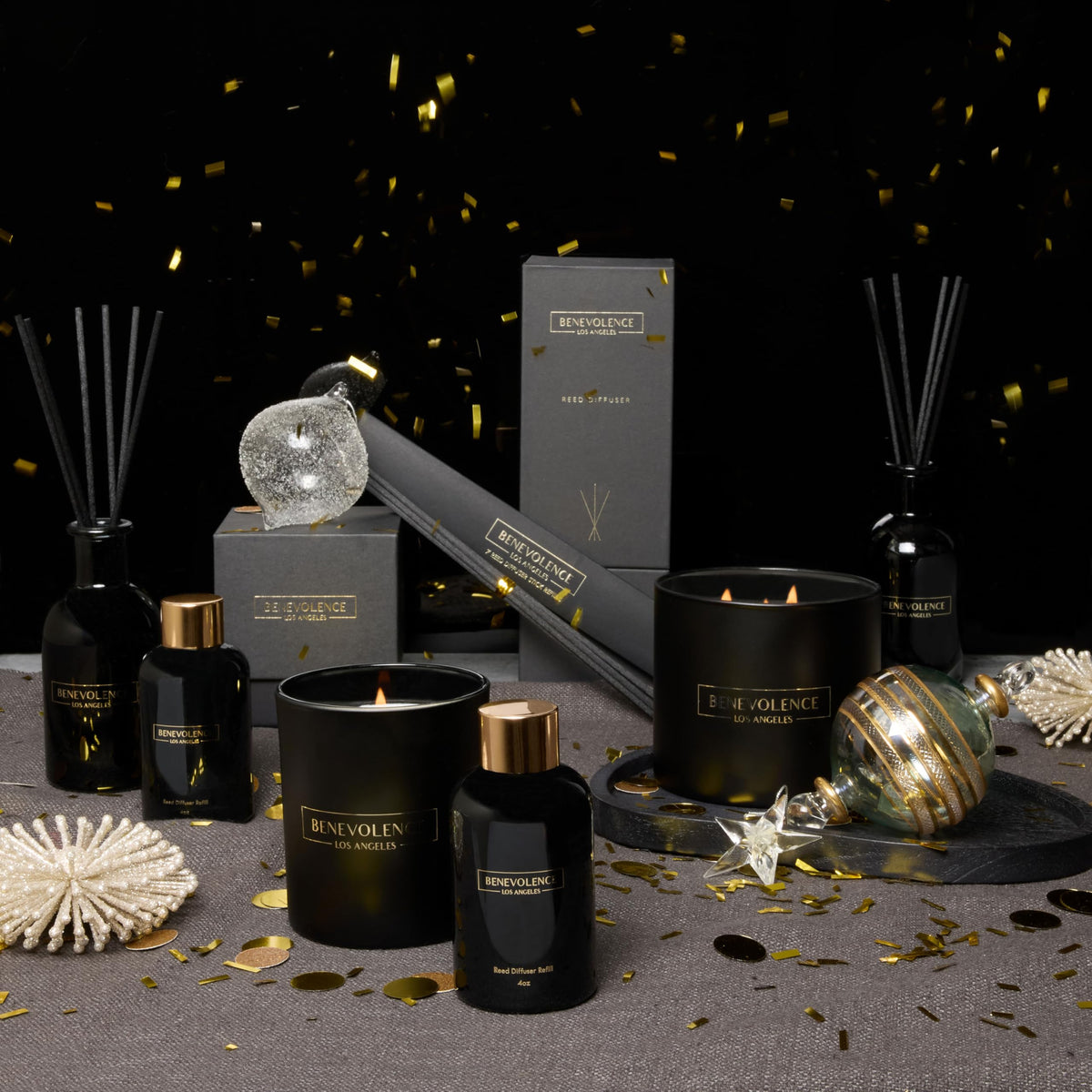 Benevolence LA Reed Diffusers for Home, Lavender & Eucalyptus Relaxing Fragrance | Aromatherapy Reed Diffuser Sticks with Gift Box, Scented Sticks for Bathroom | Home Décor