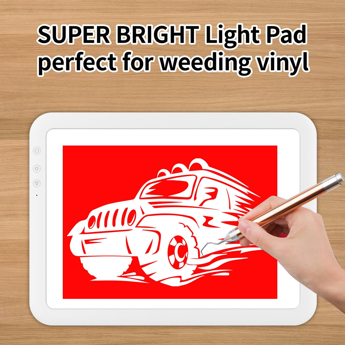 Rechargeable A4 LED Light Box for Tracing, elice Wireless Lightbox Drawing Light Table Light Pad Light Copy Board for Artists Sketching, Up to 8860 Lux Super Bright Lightpad for Cricut Weeding Vinyl