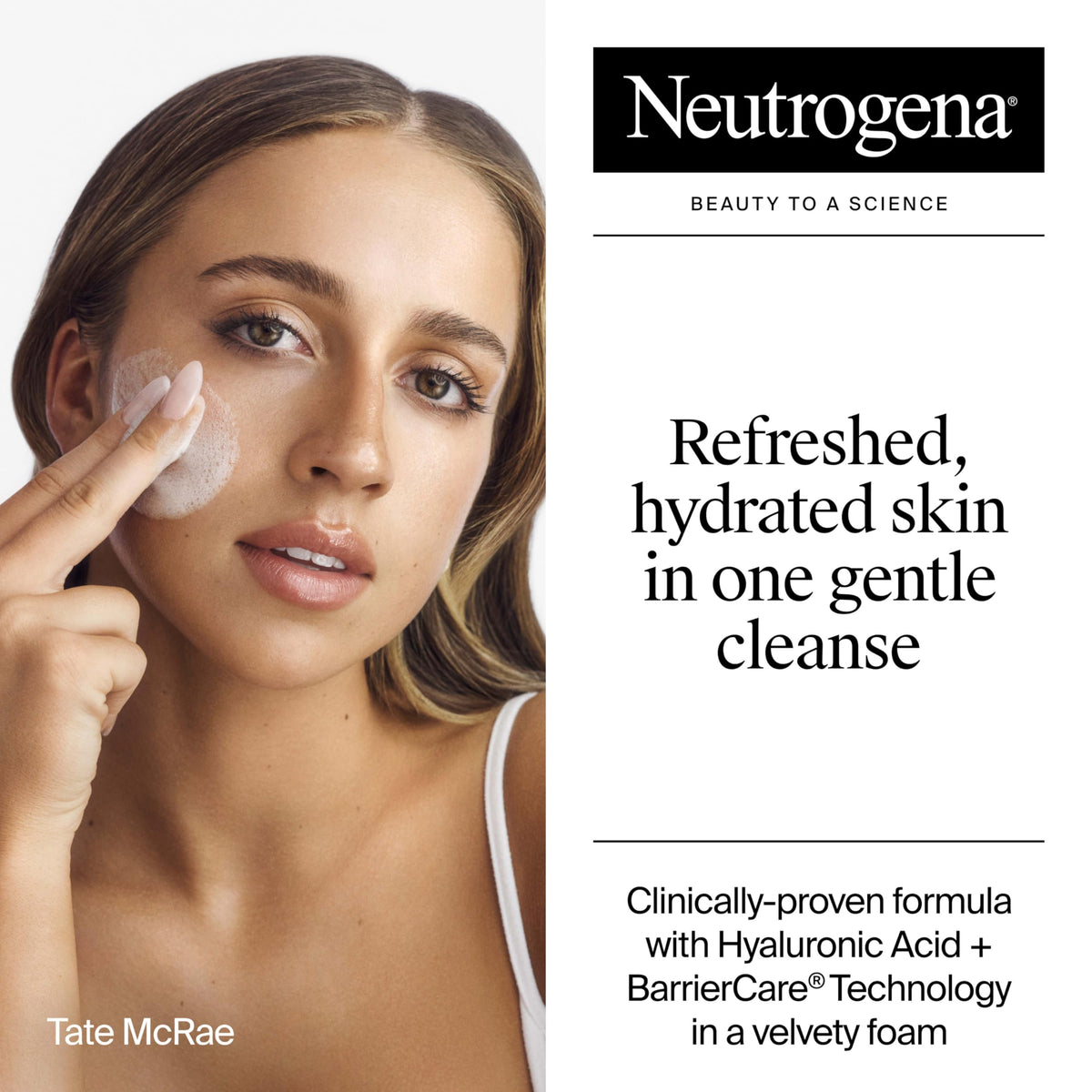 Neutrogena Refresh & Hydrate Skin Care Set, Gift Set with Tate McRae's Must-Haves, Includes Makeup Remover Wipes, Gel Facial Cleanser, & Water Gel Face Moisturizer, Travel Size, 3 Items