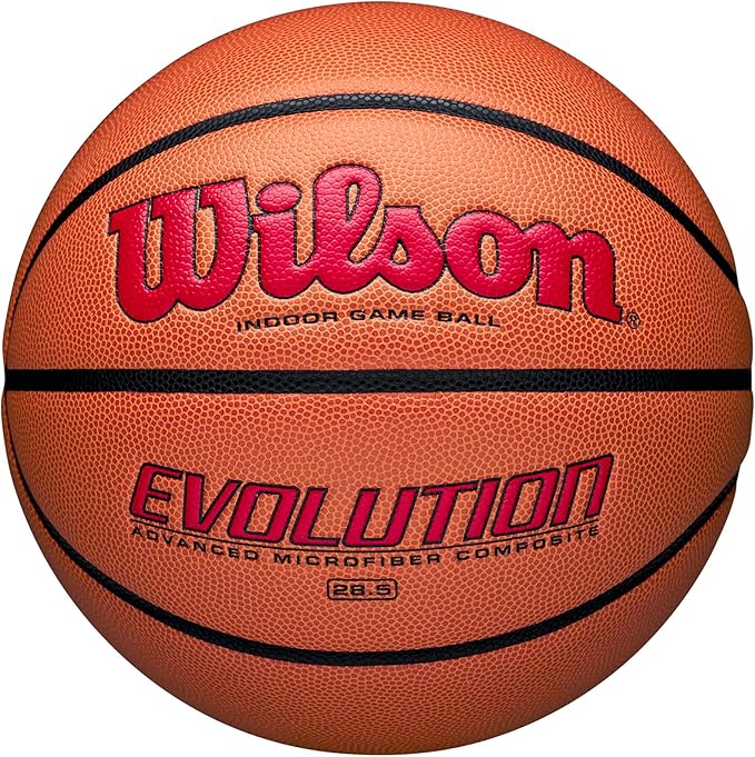 WILSON Evolution Indoor Game Basketballs - Size 5, Size 6 and Size 7