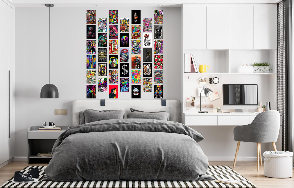 Libemz, 50 Pcs Hypebeast Aesthetic Wall Collage Kit - 4x6 inches - Hypebeast Room Decor, Aesthetic Wall Collage Kit Cool Posters Prints for Teen Boys Men Guys Girls Room Bedroom Dorm Decor, Posters for Room Aesthetic, Cool Posters (Hypebeast)