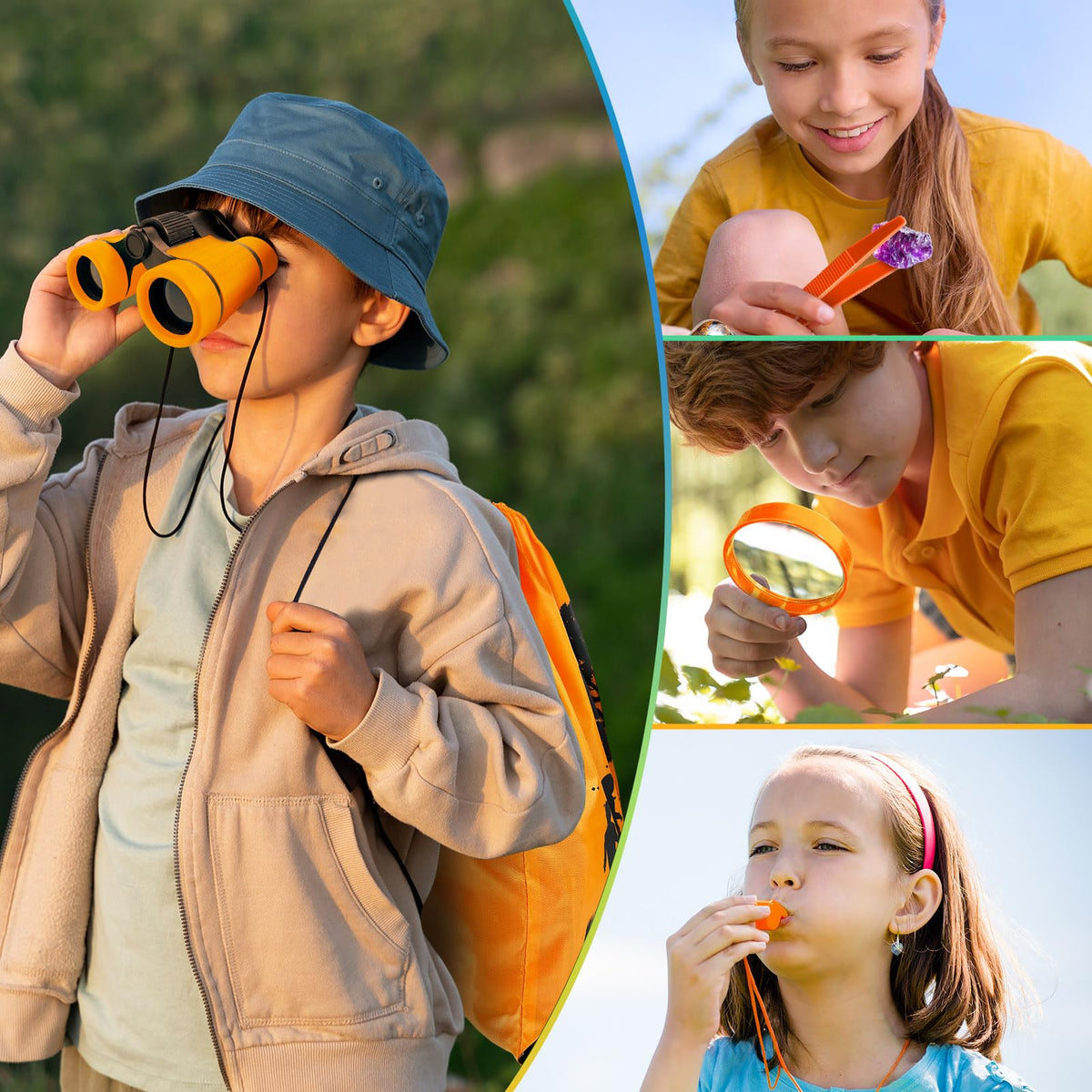 YOPINSAND Kids Explorer Kit & Bug Catcher Kit, Camping Gear for Kids, Outdoor Exploration Set with Backpack & Binoculars, Ideal Outdoor Adventure Toys for Boys Girls 3-12