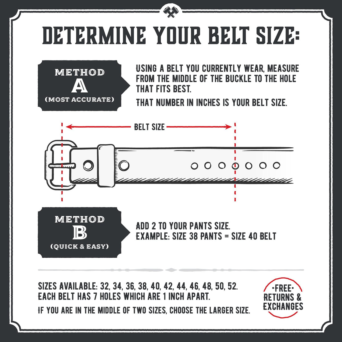 Main Street Forge All American Leather Belt | Made in USA Men's Belt | Mens Belts | Heavy Duty Work | EDC