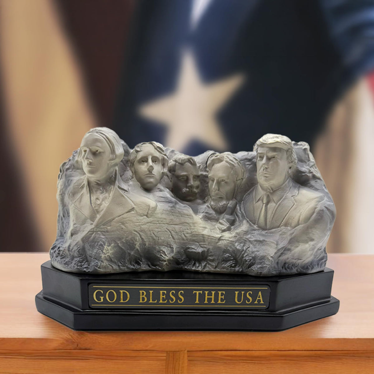 Trumpmore Mount Trumpmore Statue | Collectible Donald J. Trump Sculpture | Constitution Inscription on Back | Trump Bust for Desk, Shelf, or Cabinet | Political Memorabilia & Presidential Gift Idea