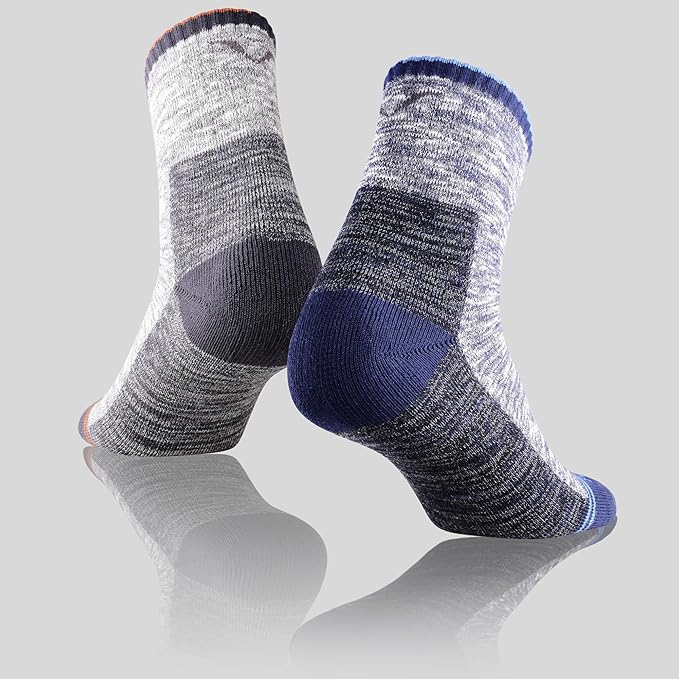 FEIDEER Men's Hiking Walking Socks, Multi-Pack Wicking Cushioned Outdoor Recreation Hiking Socks