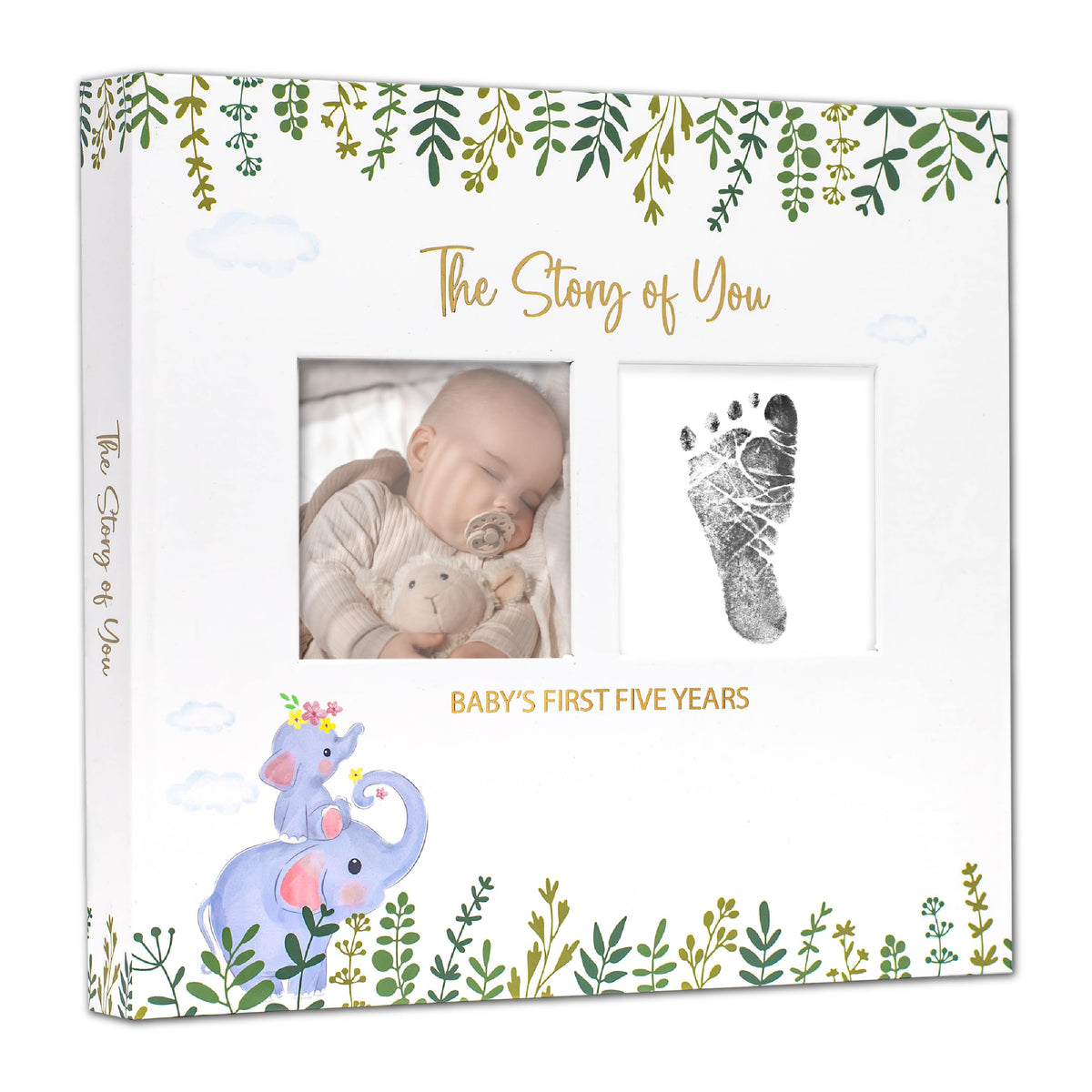 Only Zest Keepsake Baby Memory Book for Boys and Girls - First 5 Years Baby Book Journal with Photo Album - Scrapbook Kit for Milestones, Gender Neutral Gifts