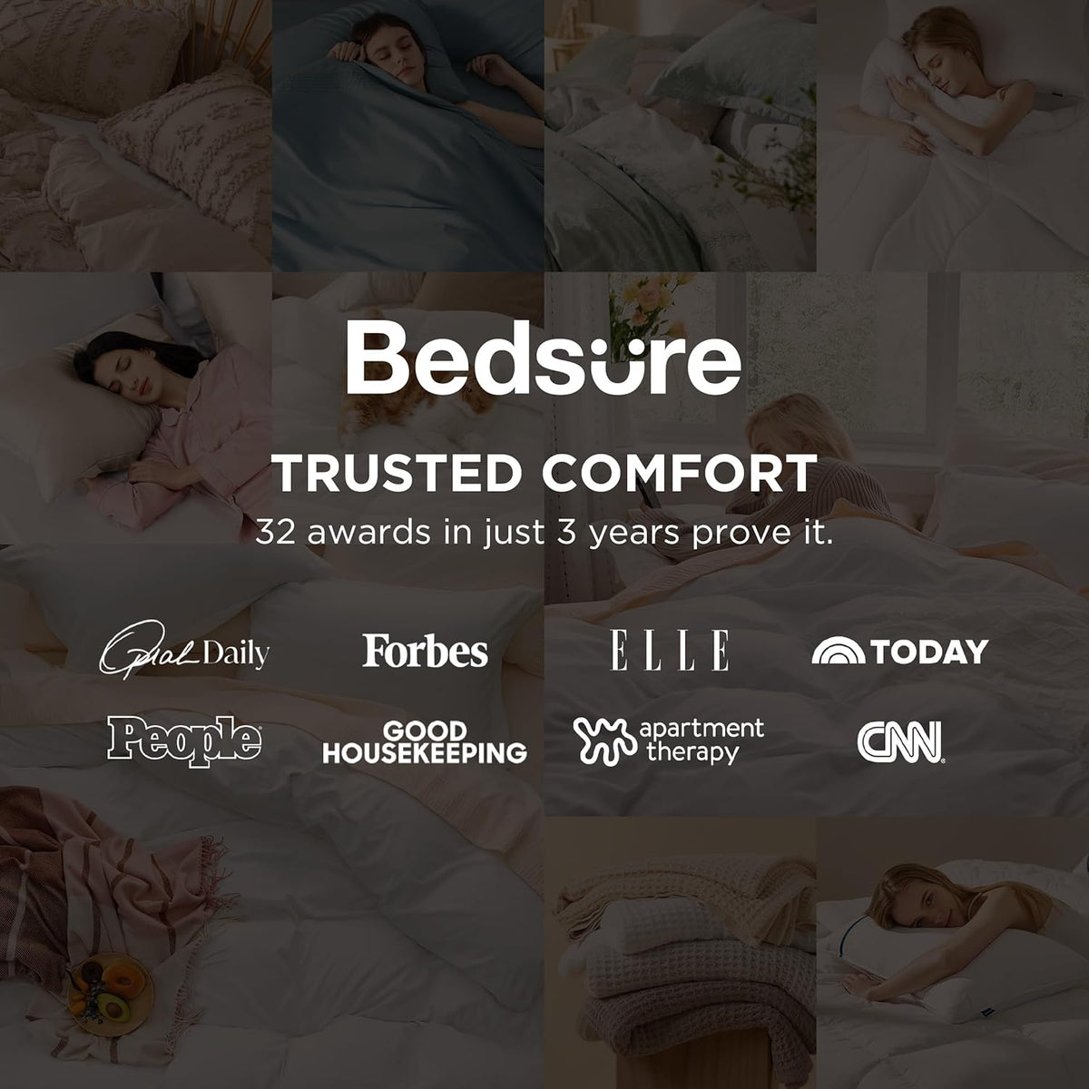 Bedsure Pink Clay Duvet Cover Queen Size - 3 Pieces Prewashed Cotton-Like Extra Soft Bedding Set, Includes 1 Duvet Cover 90x90 Inches with Zipper Closure & 2 Pillow Shams, Comforter Not Included