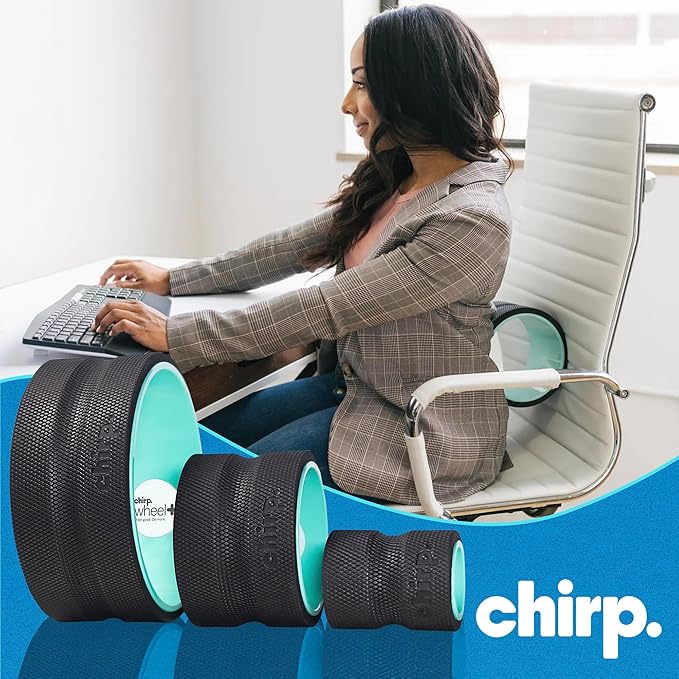 Chirp Wheel Foam Roller ??Targeted Back & Neck Relief, Lumbar Spine Stretcher, Spinal Decompression Back Stretcher, Massage Roller with Density Foam for Physical Therapy, Supports 500lbs, 3-Pack Mint