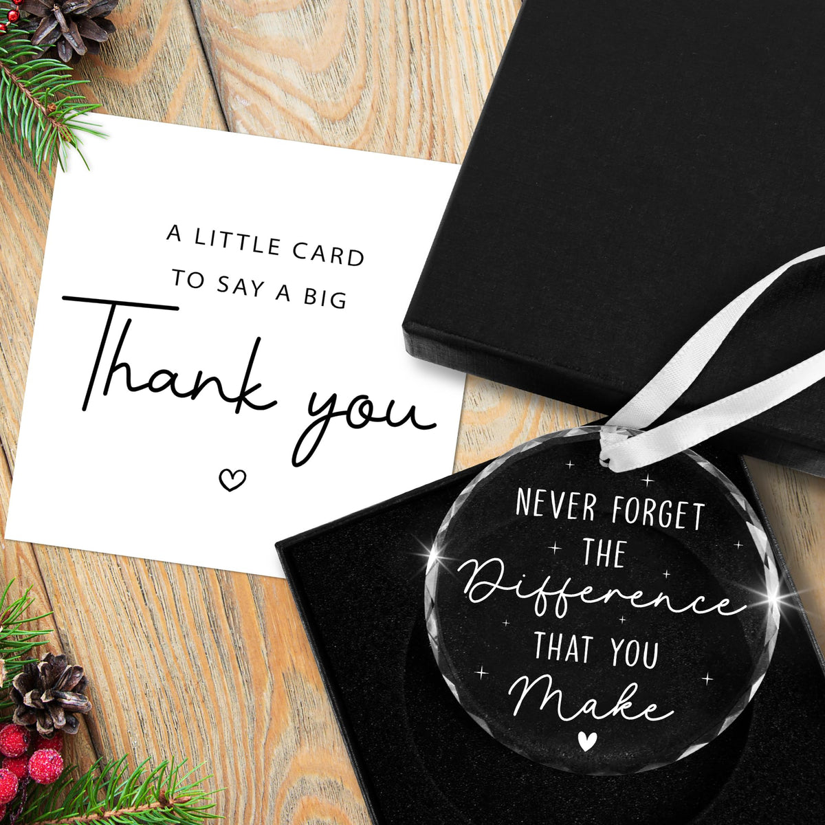 OASSIE Christmas Thank You Gifts for Women - Glass Christmas Ornaments 2025 for Tree Decorations - Appreciation Retirement Thanksgiving Gifts for Women Boss Coworker Teacher Nurse Friend