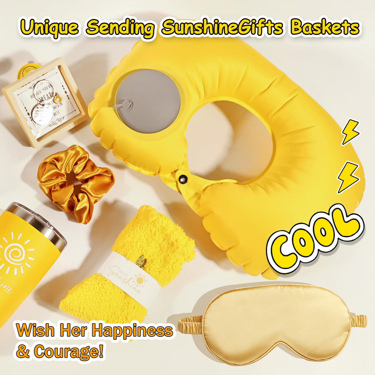 Birthday Gifts for Women Self Care Get Well Gifts Baskets Spa Care Package, Inspirational Sunflower Thinking of You Thank You Gift Sending Sunshine Box, Get Well Gifts for Mom Friends Sister Teacher