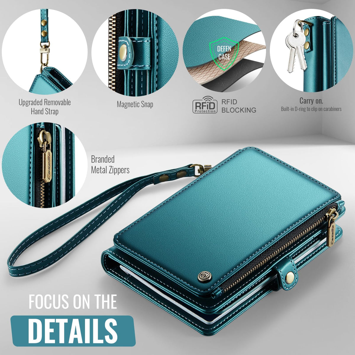 ASAPDOS Passport Holder Wallet Case Wallet for Men Women Blue