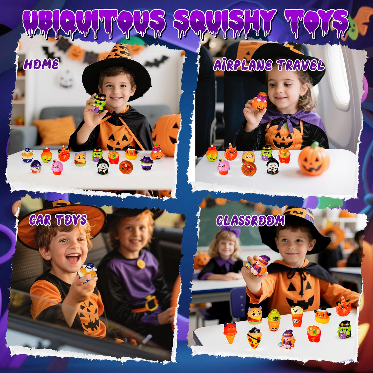 Halloween Advent Calendar 2026, Slow Rising Squishy Toys Vacation Countdown Calendar 24 Days for Kids, Girls, Boys, Adults, Trick or Treat, Stress Relief Gifts (Halloween)