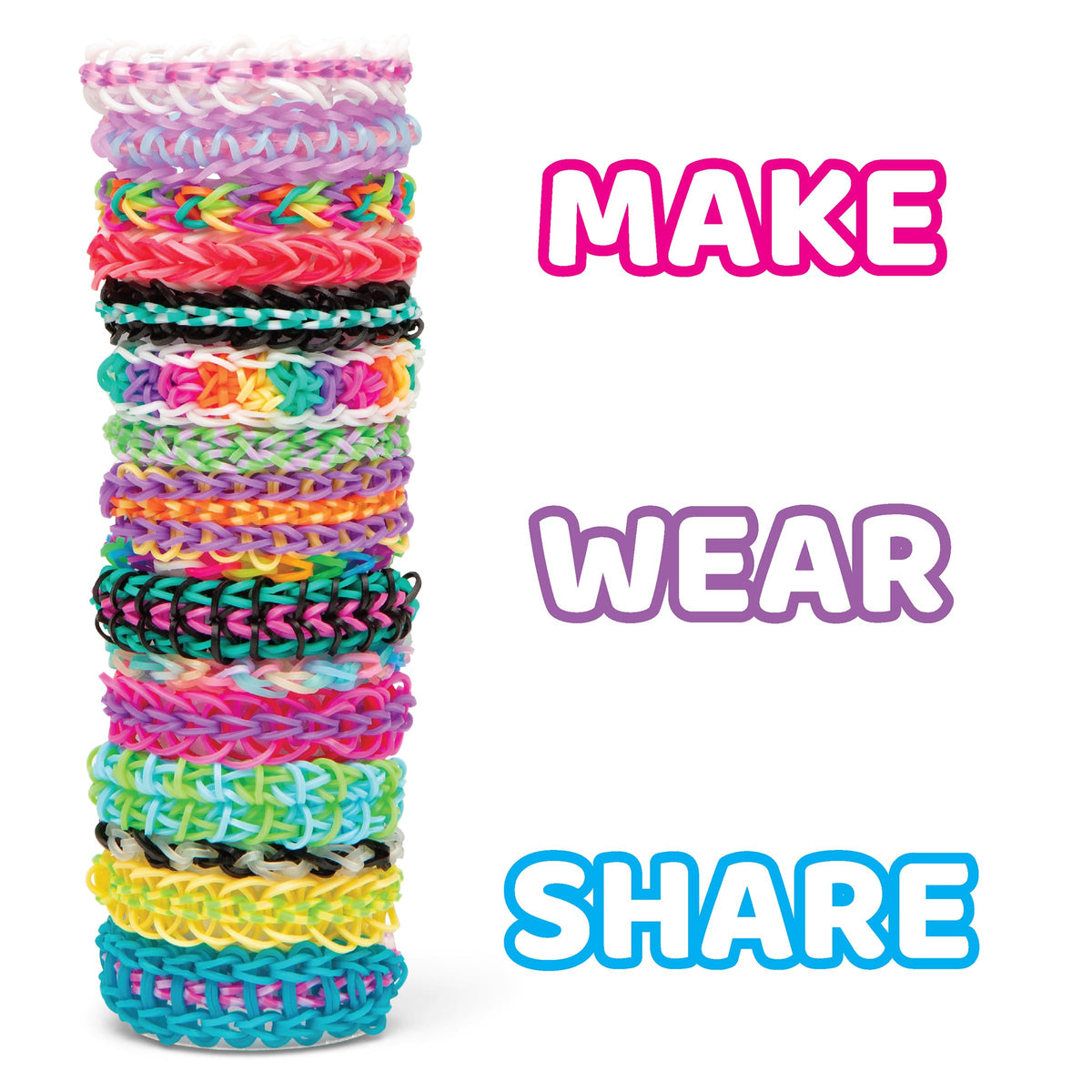 Rainbow Loom MEGA Combo Set, Features 7000+ Colorful Rubber Bands, 2 Step-by-Step Bracelet Instructions, Organizer Case, Great Gift for Kids 7+ DIY Craft, STEAM