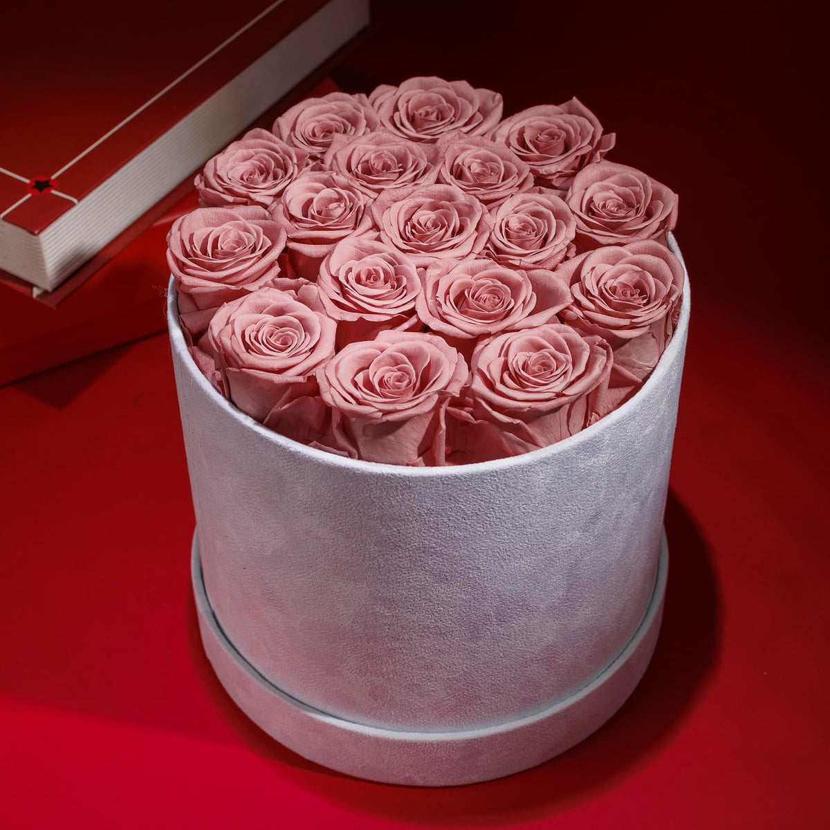 Prifroti 17 Flowers in a Luxury Suede Box, Birthday Gifts for Women, Preserved Flowers, Mothers Day Roses Gift for Mom, Dusty Rose