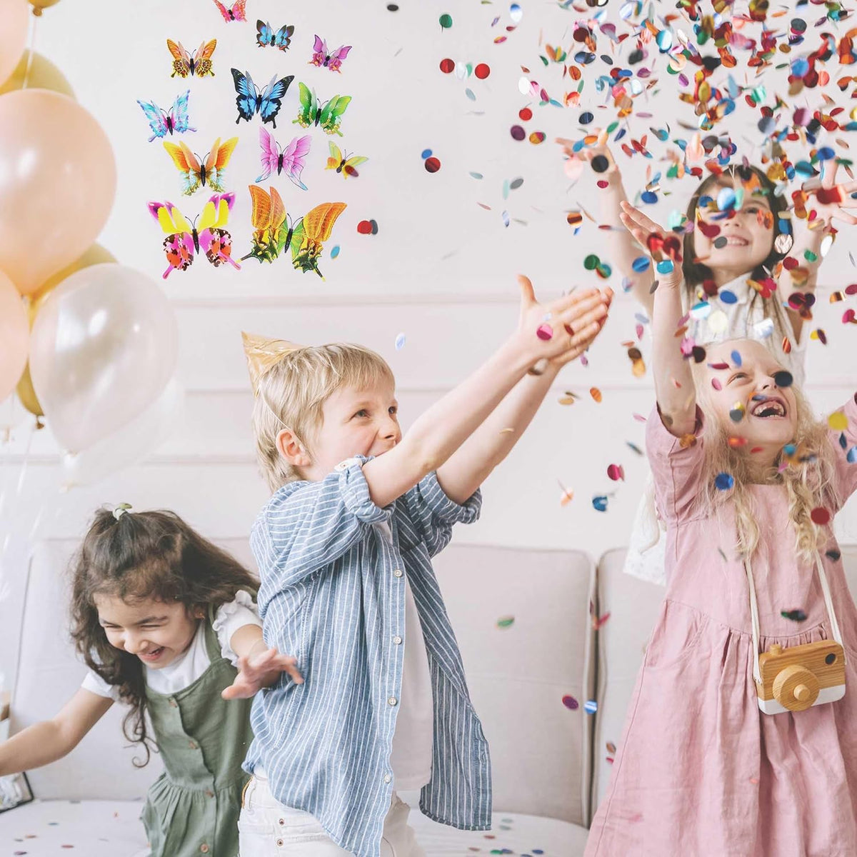 OPSEAM 3D Butterfly Wall Decor - 24/48 PCS Magnetic Stickers for Party Decorations