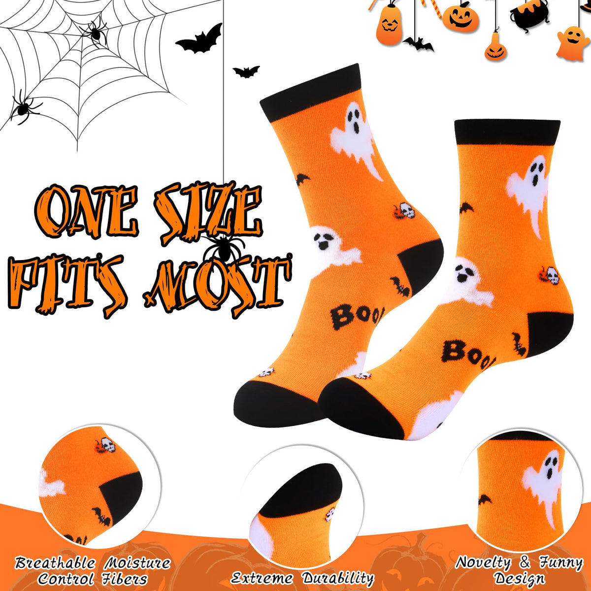 Zenoble Boo Basket Stuffers for Women, 6 Pcs Halloween Gifts Set Cute Boo Basket with Halloween Cup Socks Towel Bag for Teens Girls Mom Friend Sister Wife