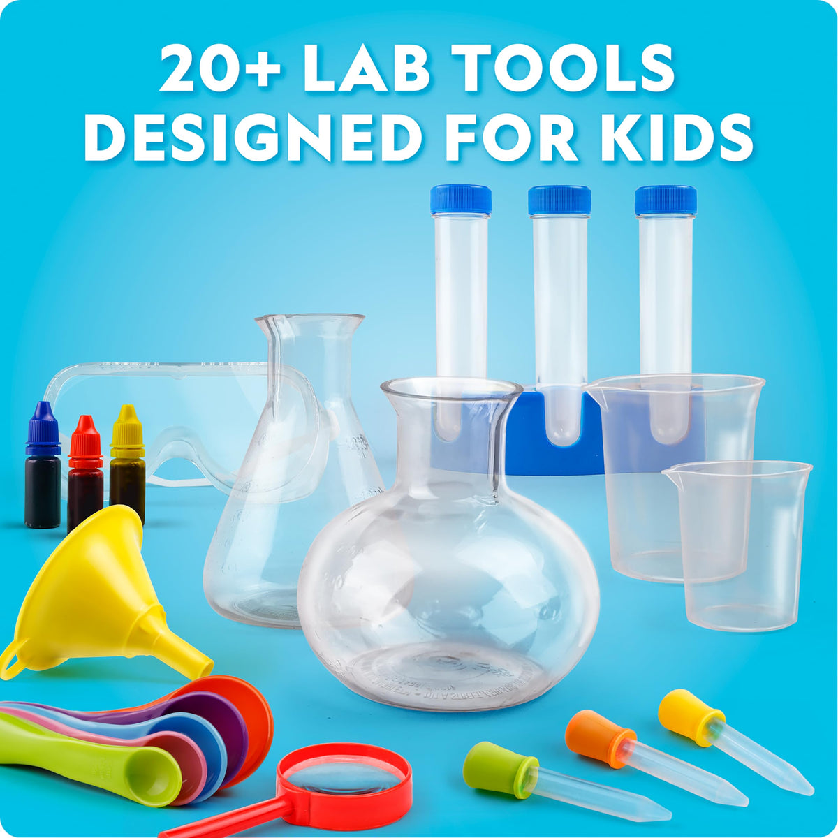 National Geographic Junior Chemistry Set - Complete Early Learning Lab Kit with 50 Science Experiments for Kids and 20+ Lab Tools, Chemistry Set, Science Experiments for Kids 4-6