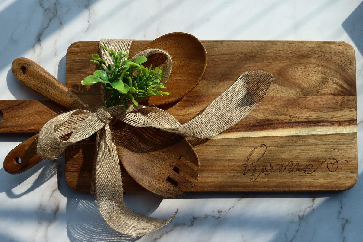 Housewarming Gifts New Home, New Home Gift Idea, First Home Gift, Gift for Home, New House Warming Gift for Homeowner Kitchen Gifts Apartment Closing Gift for Clients, Wooden Cutting Boards Gift Set