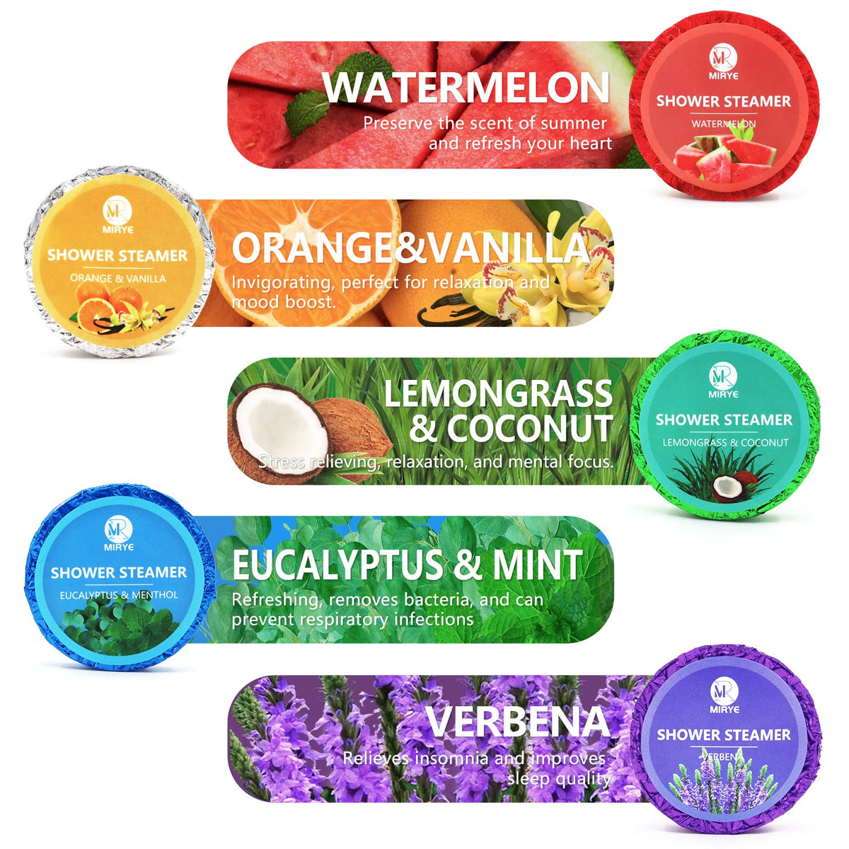 Shower Steamers Aromatherapy 20-Pack, Shower Bombs with Natural Essential Oils – Stress Relief Self Care, Birthday Gifts for Women & Men, Mother's Day Spa Gifts for Mom Wife Friends Teen Girls
