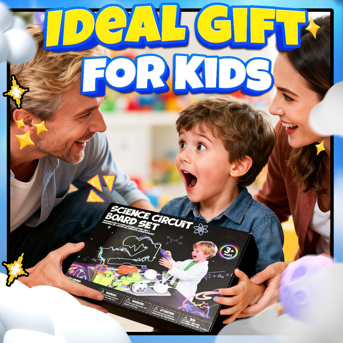 SMILESSKIDDO Science Kits for Kids | STEM Toys for Kid, Electronics Exploration Kit, Over 300 Projects, 16 Circuit Parts, STEM Toy Educational Gifts for Kid Boys Girls Ages 3 4 5 6 7 8 9 10 11 12