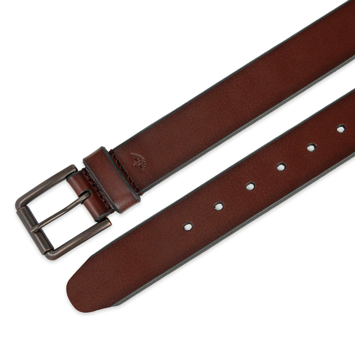 Dockers Men's Casual Leather Belt - 100% Soft Top Grain Genuine Leather Strap with Classic Prong Buckle ,Brown,40