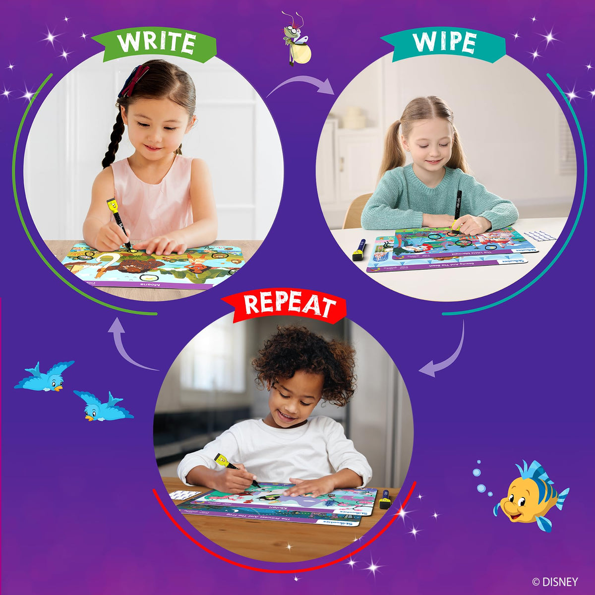 Skillmatics Search and Find Disney Princess Educational Game - Reusable Preschool Learning Activities, Perfect for Toddlers & Kids Who Love Toys, Art & Crafts, Gifts for Boys & Girls Ages 3, 4, 5, 6