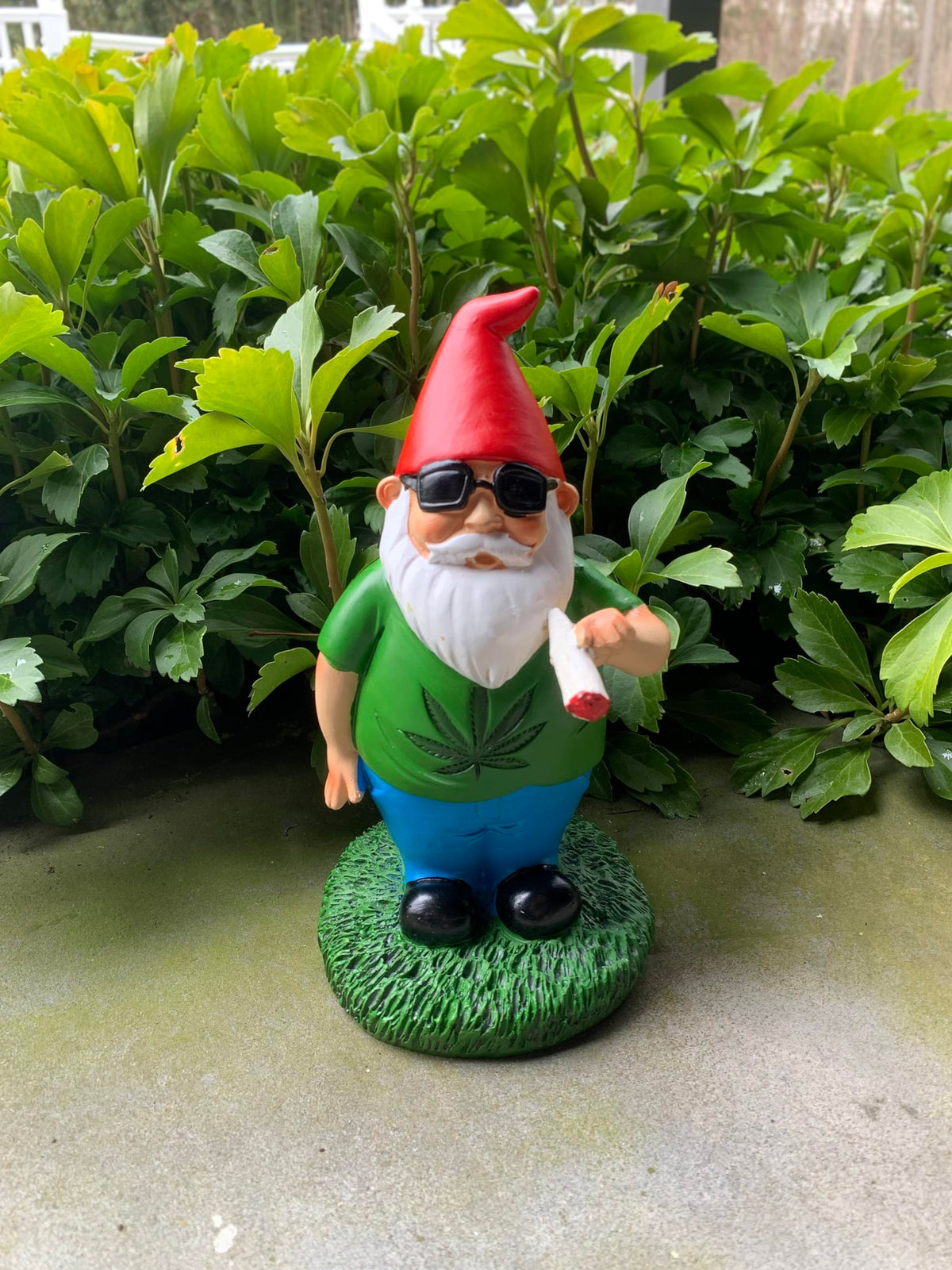 Gnometastic Hippie Smoking Gnome, 8.5in, Funny Garden Gnomes Statue Outdoor Decoration for Yard Lawn Ornament Weed Decor, Inappropriate Gifts & Stocking Stuffers for Men, Women, Adults