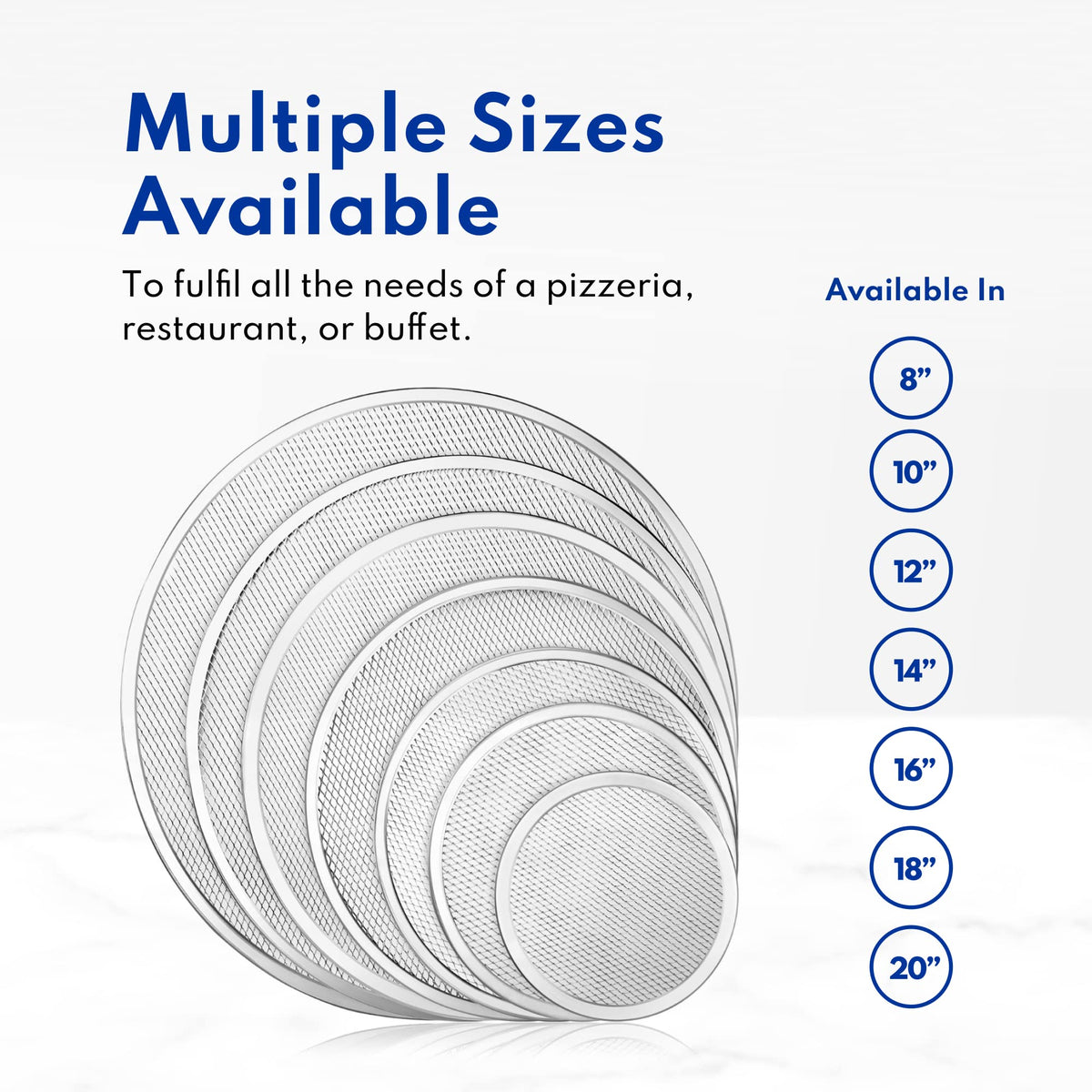 New Star Foodservice Restaurant-Grade Seamless Aluminum Pizza Baking Screen, 16 Inch