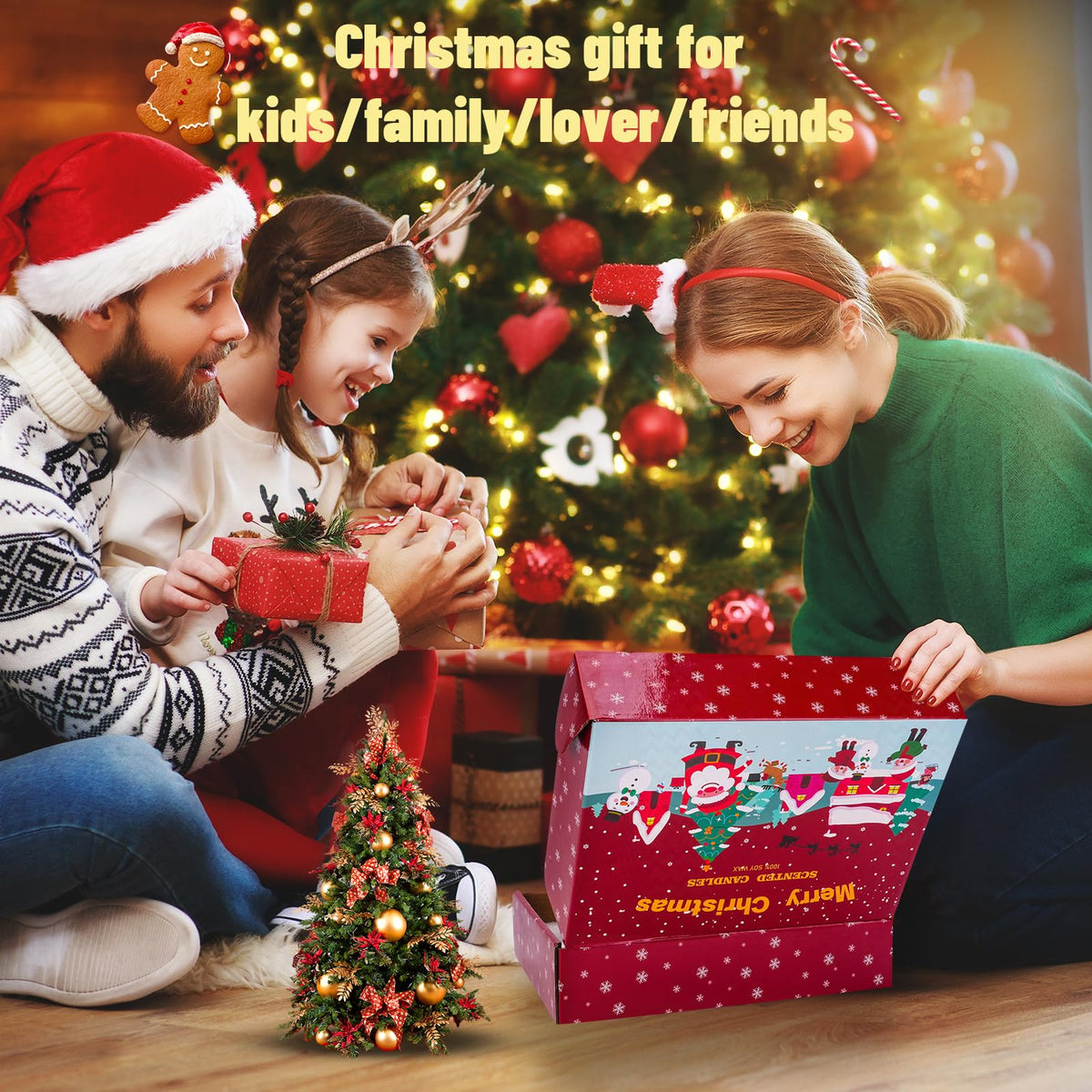 12PCS Christmas Scented Candles Gift for Women - Aromatherapy Candle for Home - 3.4oz Soy Wax Birthday Gifts for Mother, Friend, Wife, Sister, Xmas Decorations
