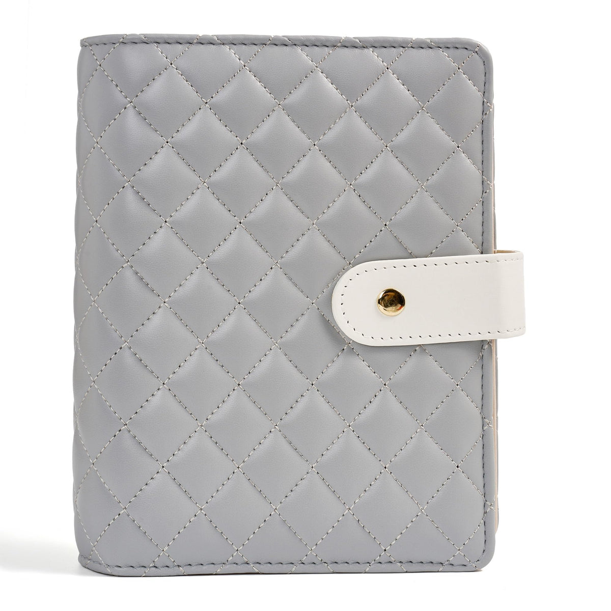 PU Leather Travel Jewelry Binder Organizer - Jewelry Boxes Case Ring Binder Storage Book with Zipper Velvet Pouches Bags for Women Gifts - Grey