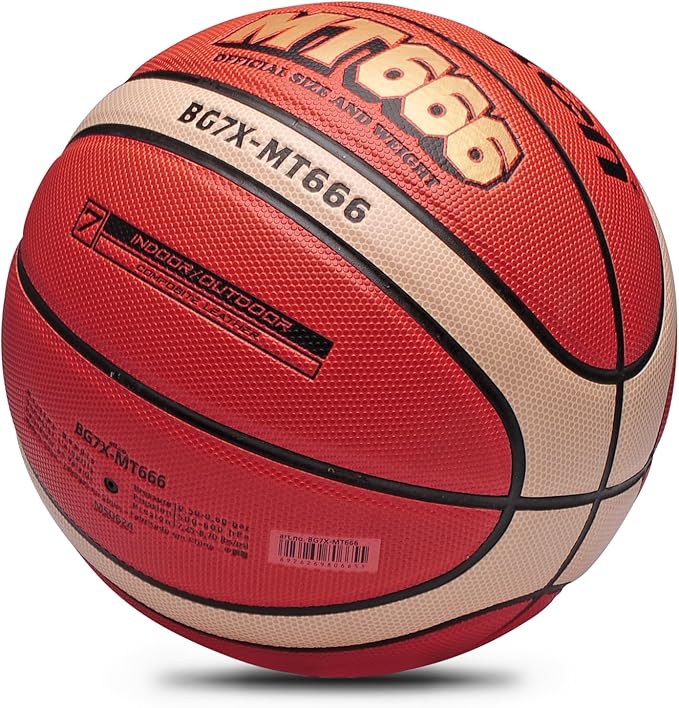 Training Soft Touch Rubber and Faux Leather Fighting Basketball, High Bounce Indoor Outdoor Basketball Gift