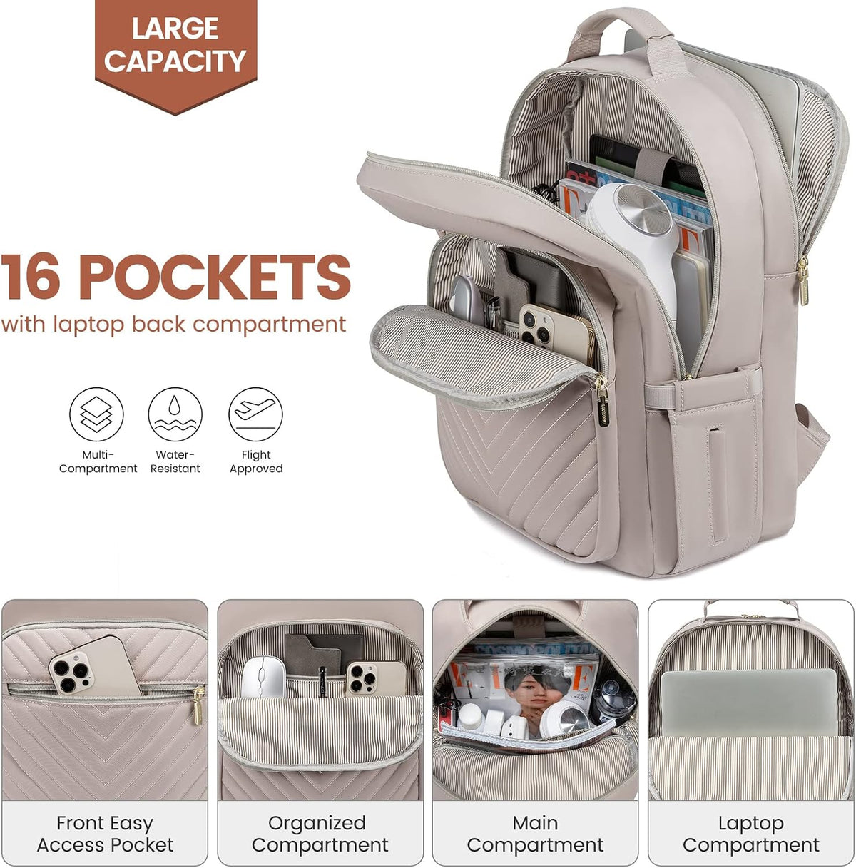 Backpack 17.3 inch,Cute Backpack Backpack LOVEVOOK Laptop for Women Womens Travel Purse,Professional Laptop Computer