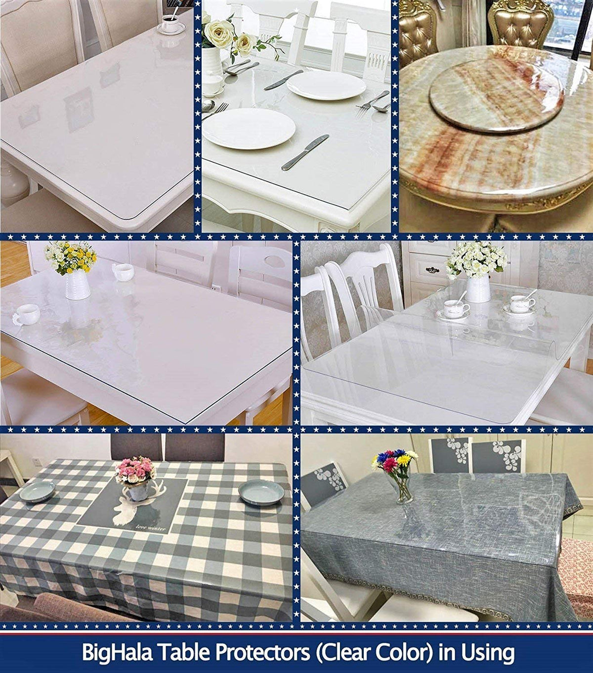 Clear Plastic Protector Wood Furniture Table Topper Protective Cover Dining Living Room Countertop Thick PVC Tablecloth Vinyl Mat Tabletop Protection Pad Wipeable Waterproof Table Cloths 20 x 60 Inch