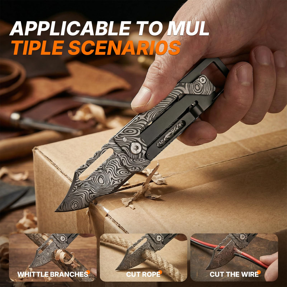 Stocking Stuffers Gifts for Men Women - Pocket Knife, Multitool Knife - Christmas Bulk Gifts, Box cutter, Mini Knives for Everyday Carry - EDC Gadgets for Camping, Hiking, Fishing Survival Gear
