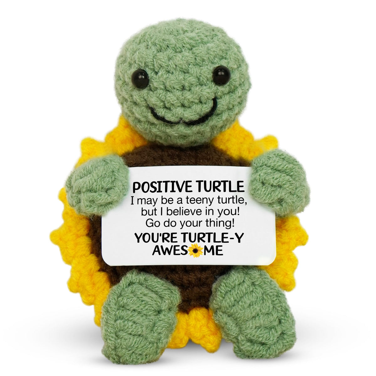 OASSIE Turtle Gifts for Women - Mini Handmade Positive Turtle Crochet Animals, Birthday Relaxation Graduation Gifts for Teen Girls Boys Daughter Mom Sister Friend Teacher Nurse Women