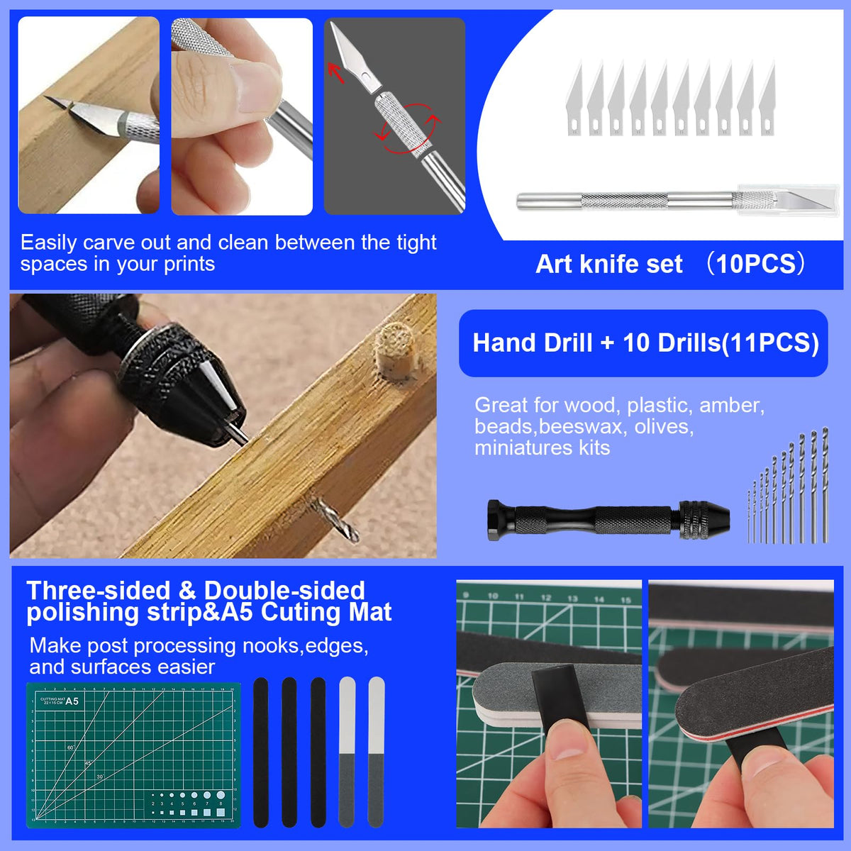 Gundam Tool Kit,103 Pcs Professional Model Tool Kit for Gundam, Modeling Tools for Plastic Models,Gunpla Tool Kits for Adults,Model Building Tools Hobby Tools Craft Set for Repairing and Fixing