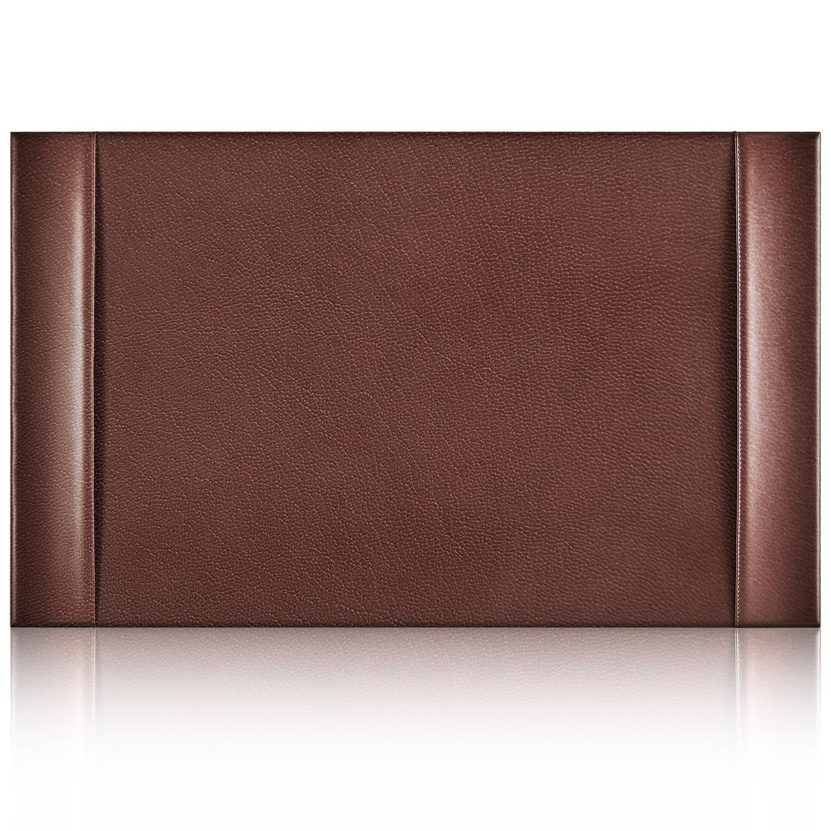 Saysurey 30 x 18 Inch Leather Desk Pad Protector with Side Rails, Executive Office Desk Mat for Home Workspace, Writing Surface, Mouse & Keyboard Pad, Elegant Gift for Men Dad Husband (Brown)