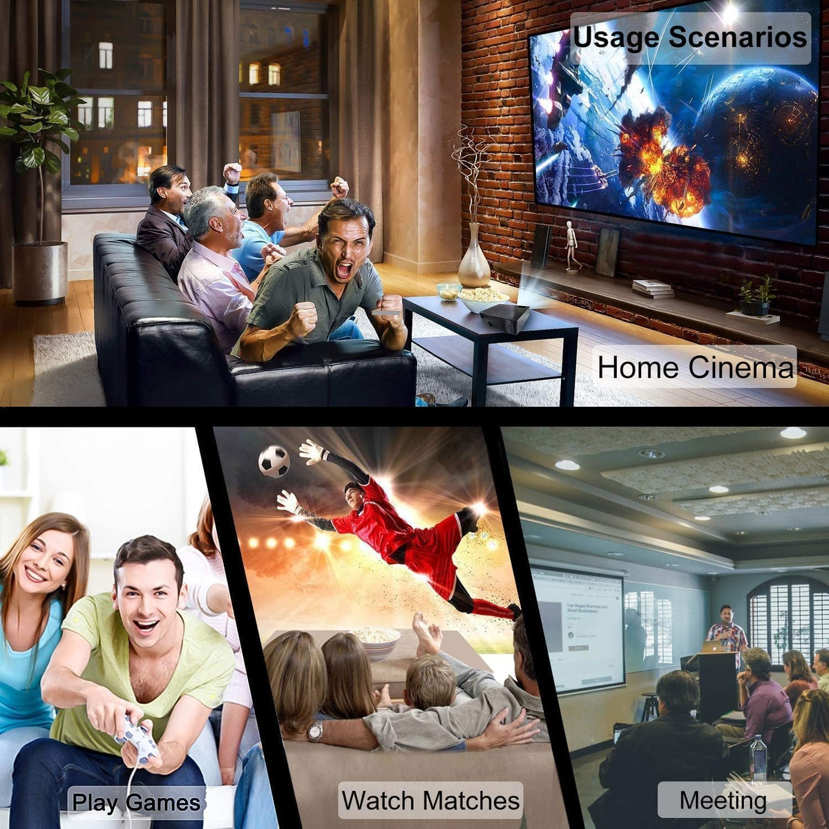 AOERUOW H1 Replacement Remote Control Compatible with HAPPRUN Portable Mini Movie Projector