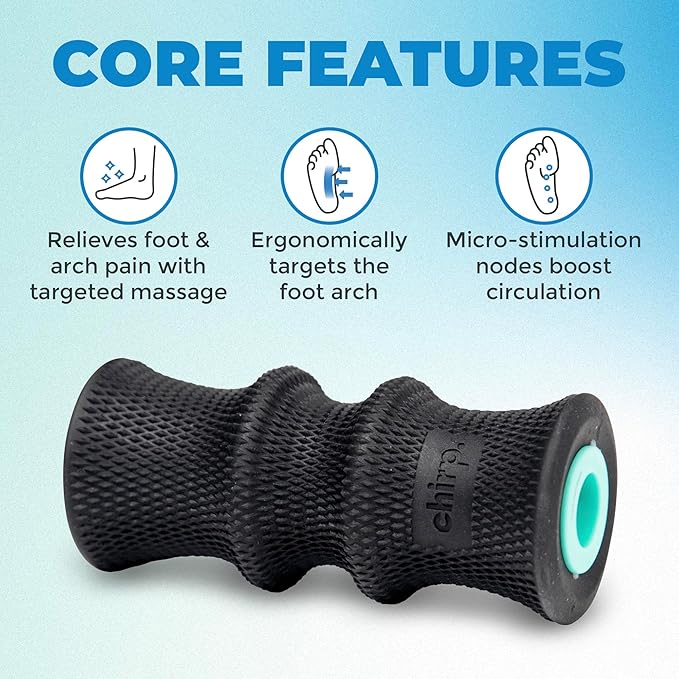 Chirp Wheel Foam Roller ??Targeted Back & Neck Relief, Lumbar Spine Stretcher, Spinal Decompression Back Stretcher, Massage Roller with Density Foam for Physical Therapy, Supports 500lbs, 2-Inch Mint