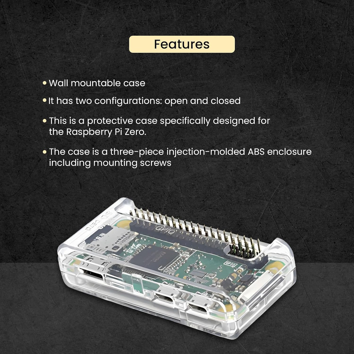 sb components 2 1 SB Premium Clear Case for Raspberry Pi Zero and Raspberry Pi Zero W Open Closed in Access to All