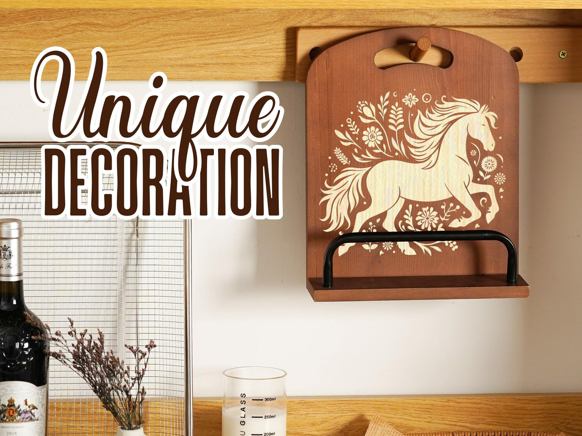 InnoBeta Horse Gifts for Women, Cookbook Stand for Kitchen Counter, Perfect Gifts for Horse Lovers on Birthday, Adjustable Tablet Recipe Book Holder, Unique Kitchen & Home Decor