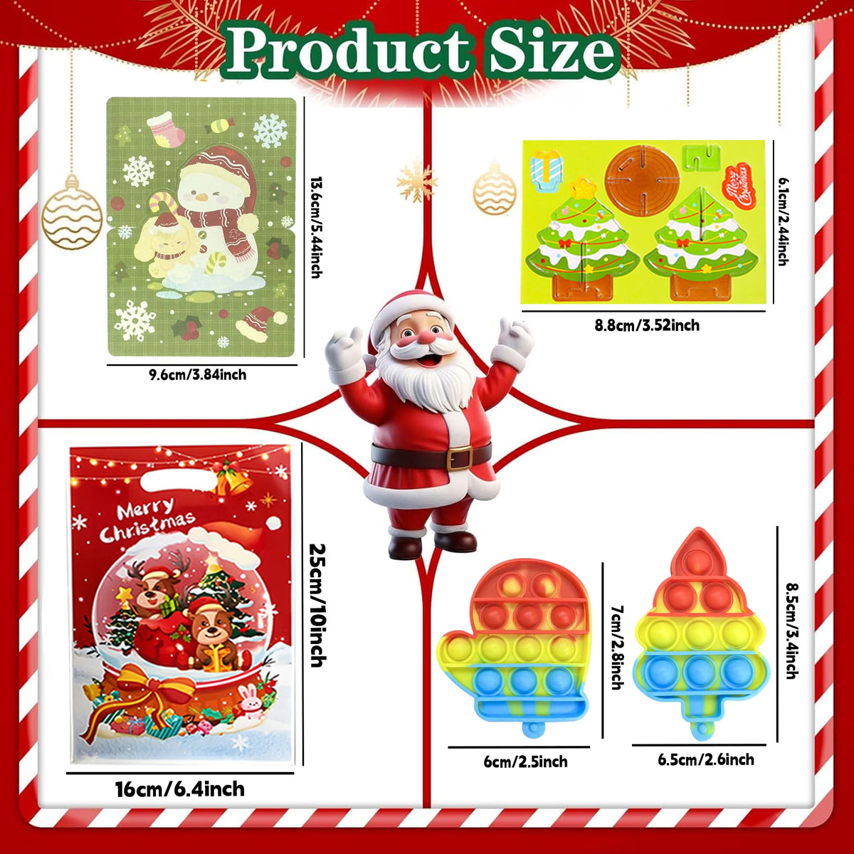 QZYCMHOO 159PCS Christmas Party Favors Set, Holiday Stocking Stuffers Bulk, Christmas party and Reward Prizes for Winter Party Supplies, Includes Puzzles, Stickers, and Festive Gift Accessories