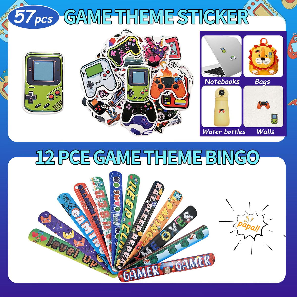 135 Pcs Video Gamer Party Favors,Boys Game Party Supplies,Gamer Birthday Party Favors,Gaming Party Decoration,Boys Gaming Birthday Favors, For Kids Bags On Stuffer Gifts
