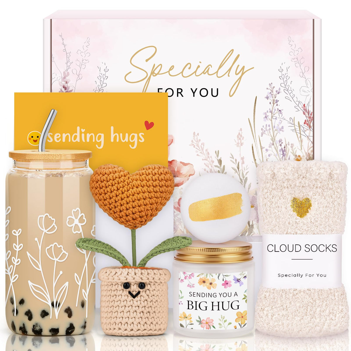 Care Package for Women Get Well Gifts for Women After Surgery Recovery Gift Get Well Soon Gift Baskets for Woman Sympathy, Thinking of You, Hug in a Box, Feel Better Gifts for Woman, College Girl, Her